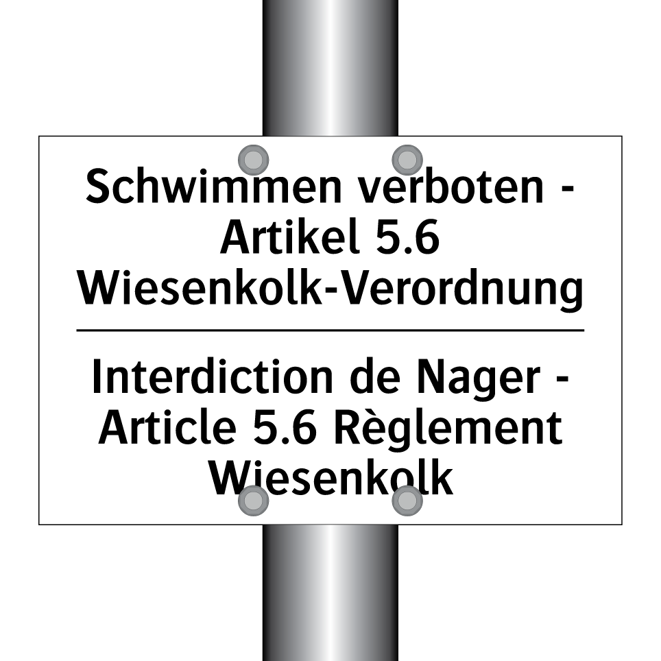Schwimmen verboten - Artikel 5.6 /.../ - Interdiction de Nager - Article /.../