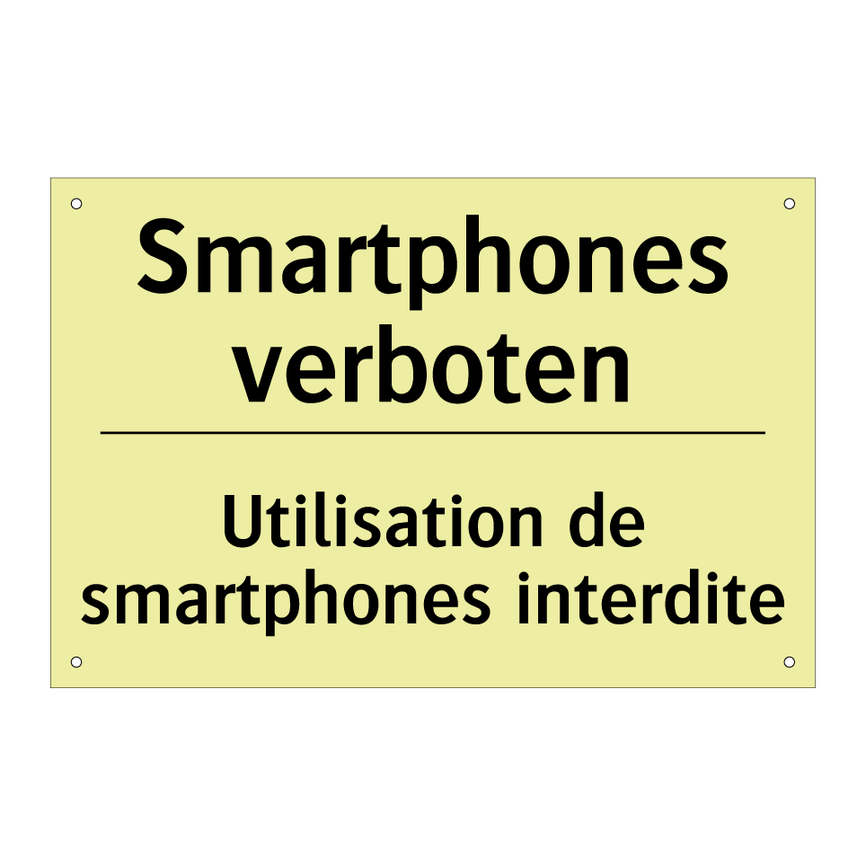 Smartphones verboten - Utilisation de smartphones interdite /.../