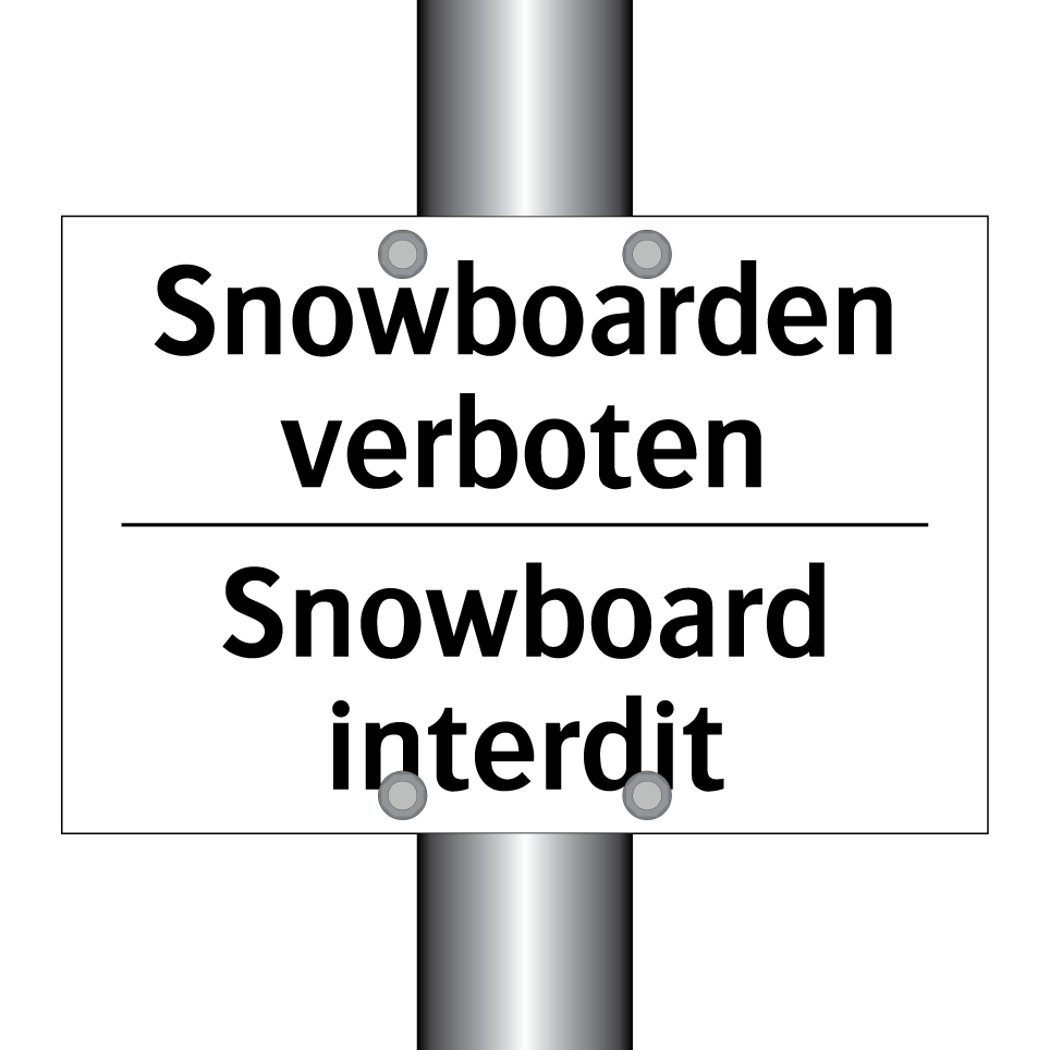 Snowboarden verboten - Snowboard interdit