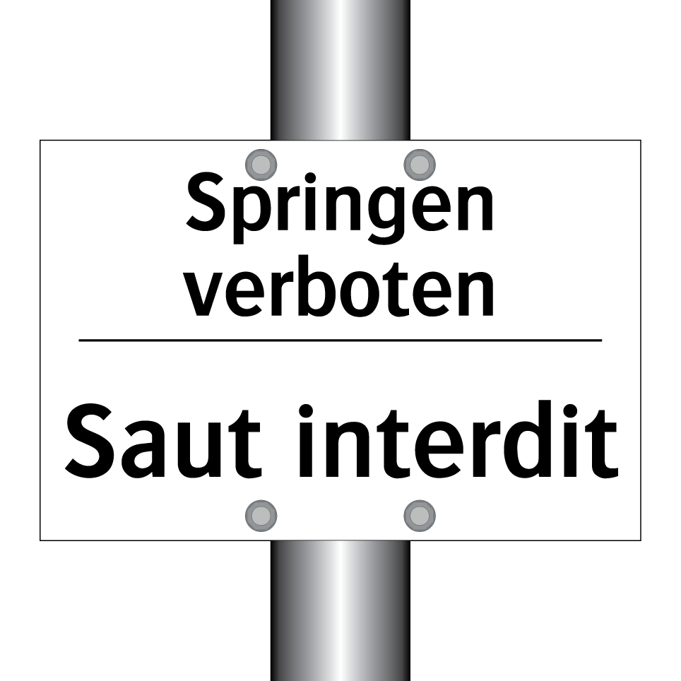 Springen verboten - Saut interdit