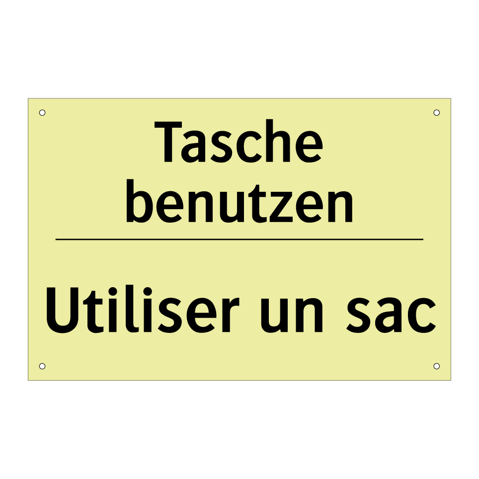 Tasche benutzen - Utiliser un sac