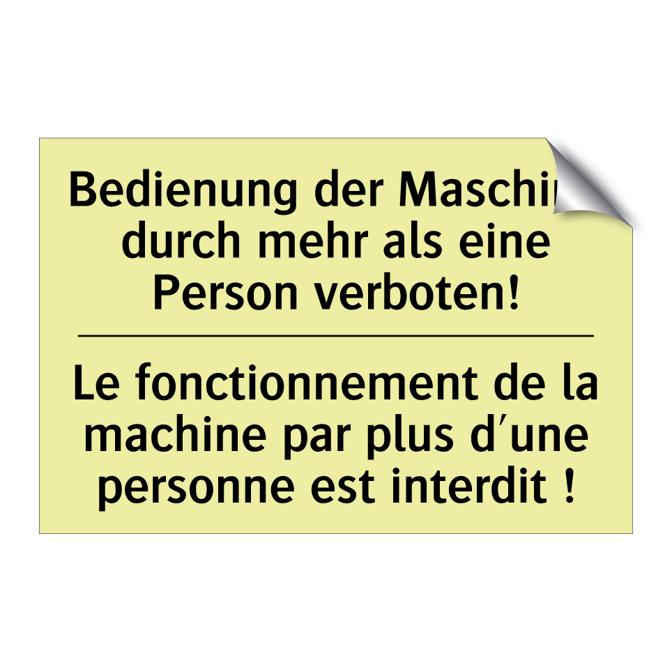 Bedienung der Maschine durch mehr /.../ - Le fonctionnement de la machine /.../
