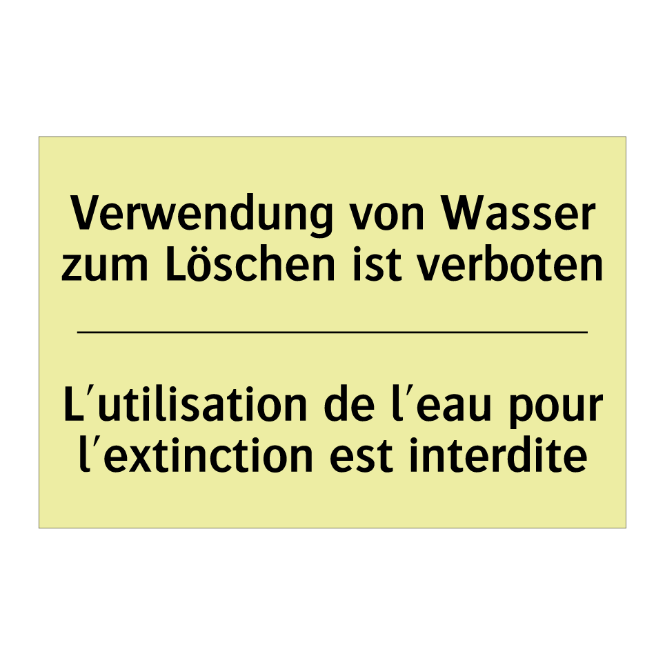 Verwendung von Wasser zum Löschen /.../ - L'utilisation de l'eau pour l'extinction /.../