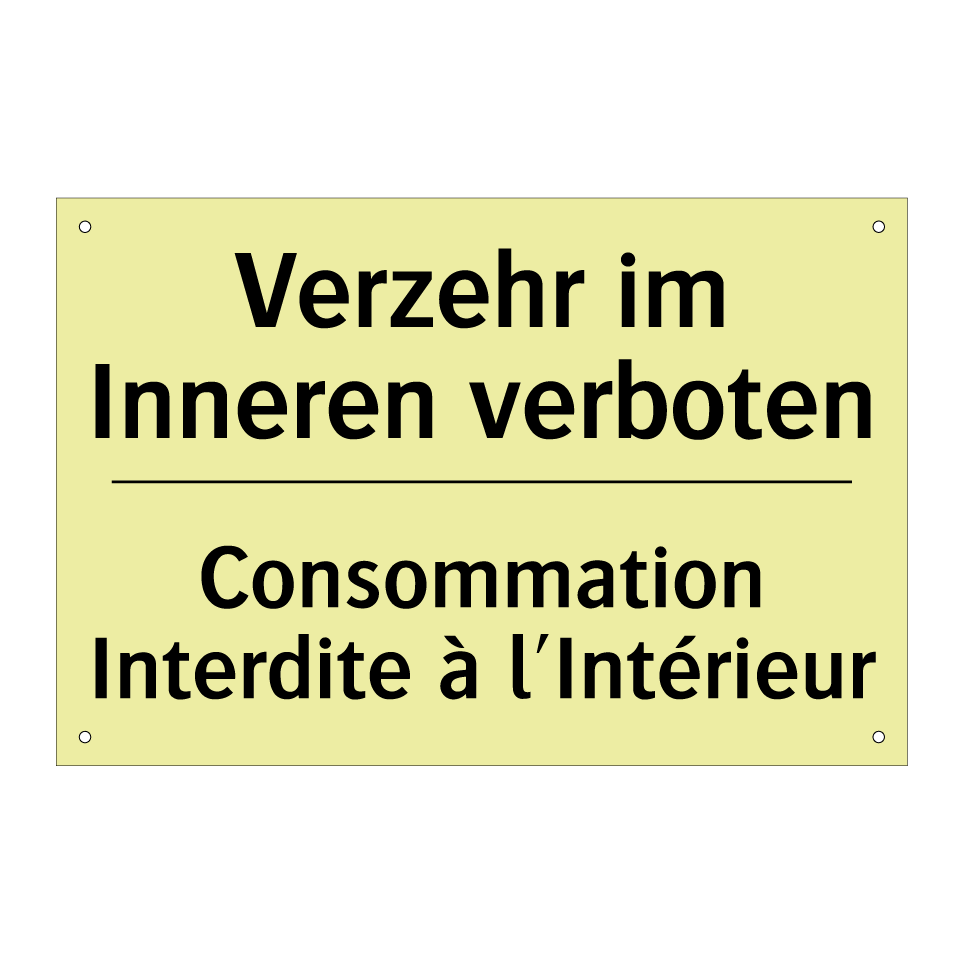 Verzehr im Inneren verboten - Consommation Interdite à l'Intérieur /.../