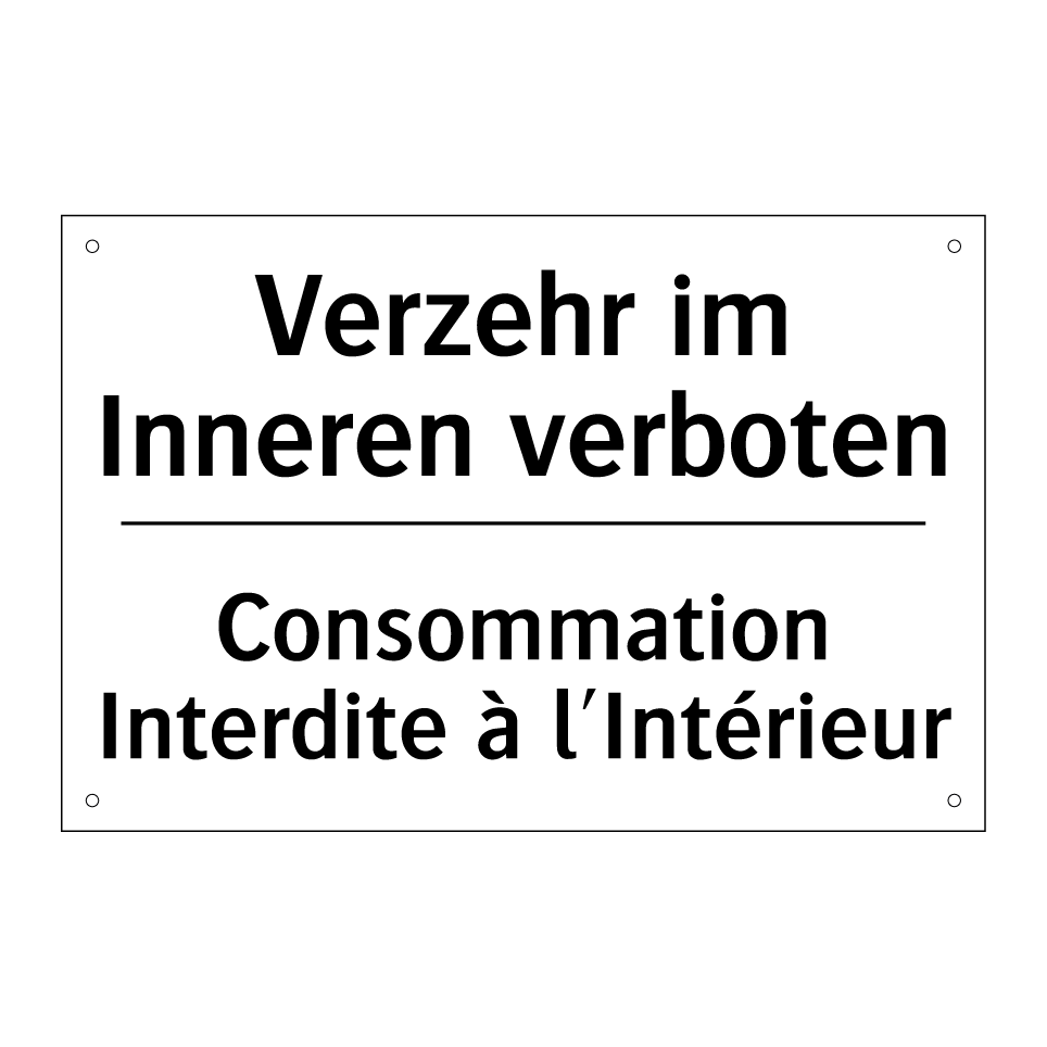 Verzehr im Inneren verboten - Consommation Interdite à l'Intérieur /.../