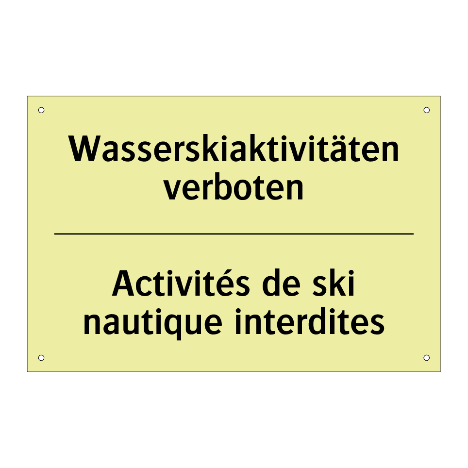 Wasserskiaktivitäten verboten - Activités de ski nautique interdites /.../