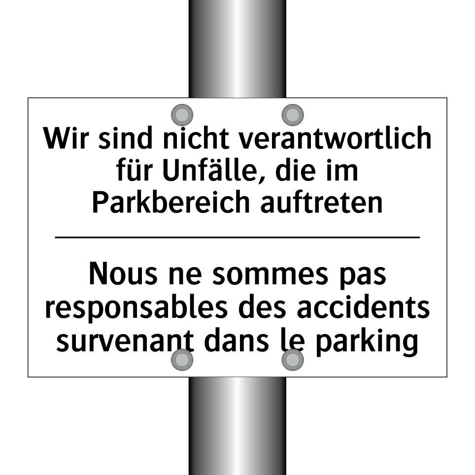 Wir sind nicht verantwortlich /.../ - Nous ne sommes pas responsables /.../