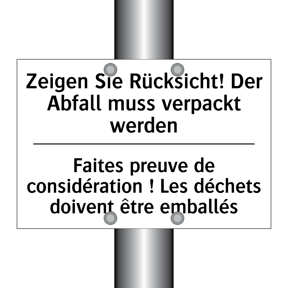 Zeigen Sie Rücksicht! Der Abfall /.../ - Faites preuve de considération /.../