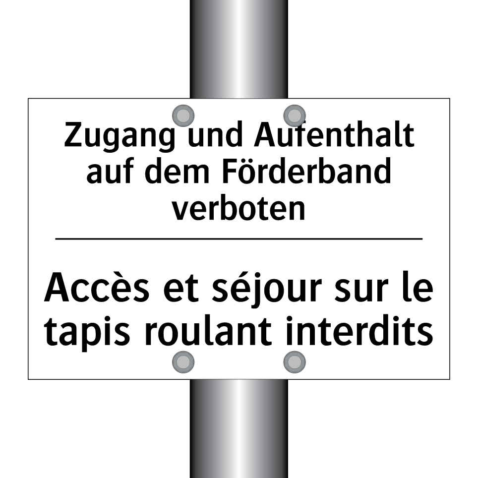 Zugang und Aufenthalt auf dem /.../ - Accès et séjour sur le tapis roulant /.../