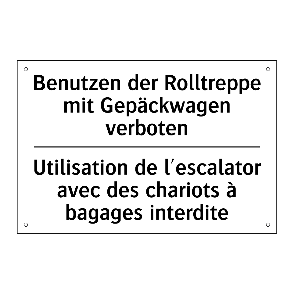 Benutzen der Rolltreppe mit Gepäckwagen /.../ - Utilisation de l'escalator avec /.../