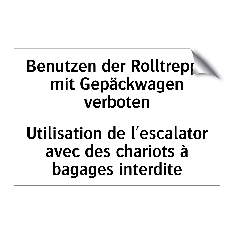 Benutzen der Rolltreppe mit Gepäckwagen /.../ - Utilisation de l'escalator avec /.../