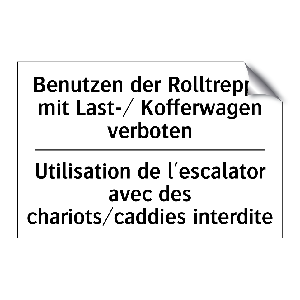 Benutzen der Rolltreppe mit Last-/ /.../ - Utilisation de l'escalator avec /.../