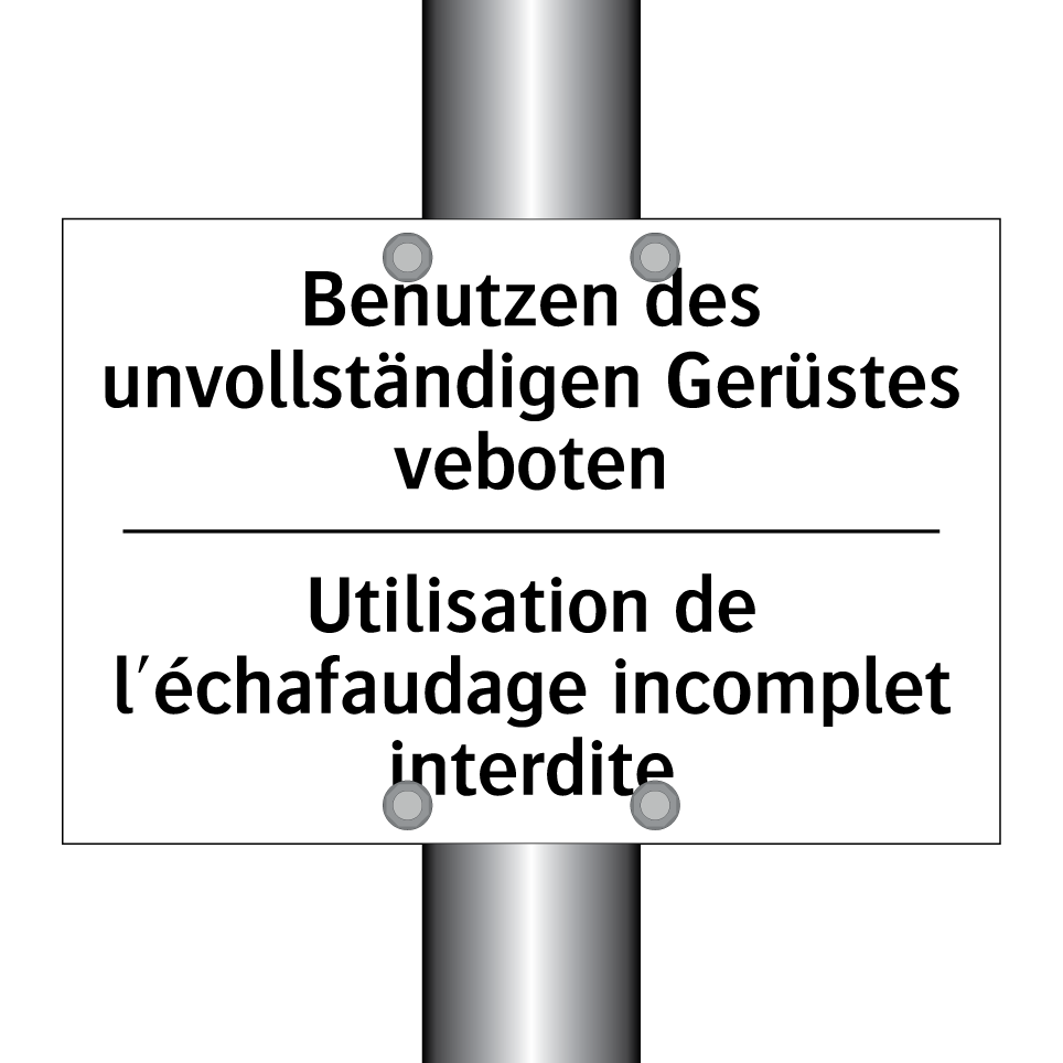 Benutzen des unvollständigen Gerüstes /.../ - Utilisation de l'échafaudage incomplet /.../