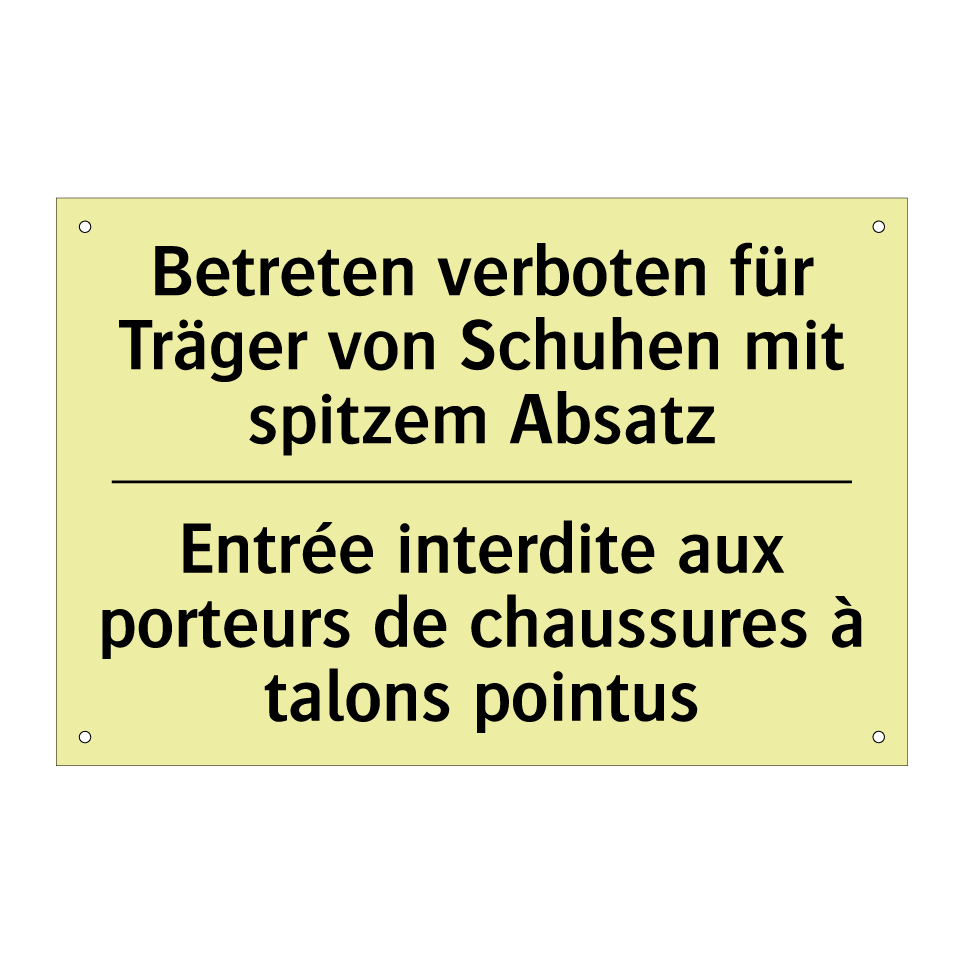 Betreten verboten für Träger von /.../ - Entrée interdite aux porteurs /.../