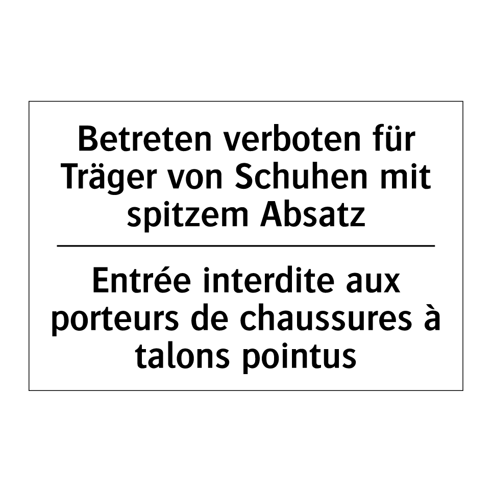 Betreten verboten für Träger von /.../ - Entrée interdite aux porteurs /.../