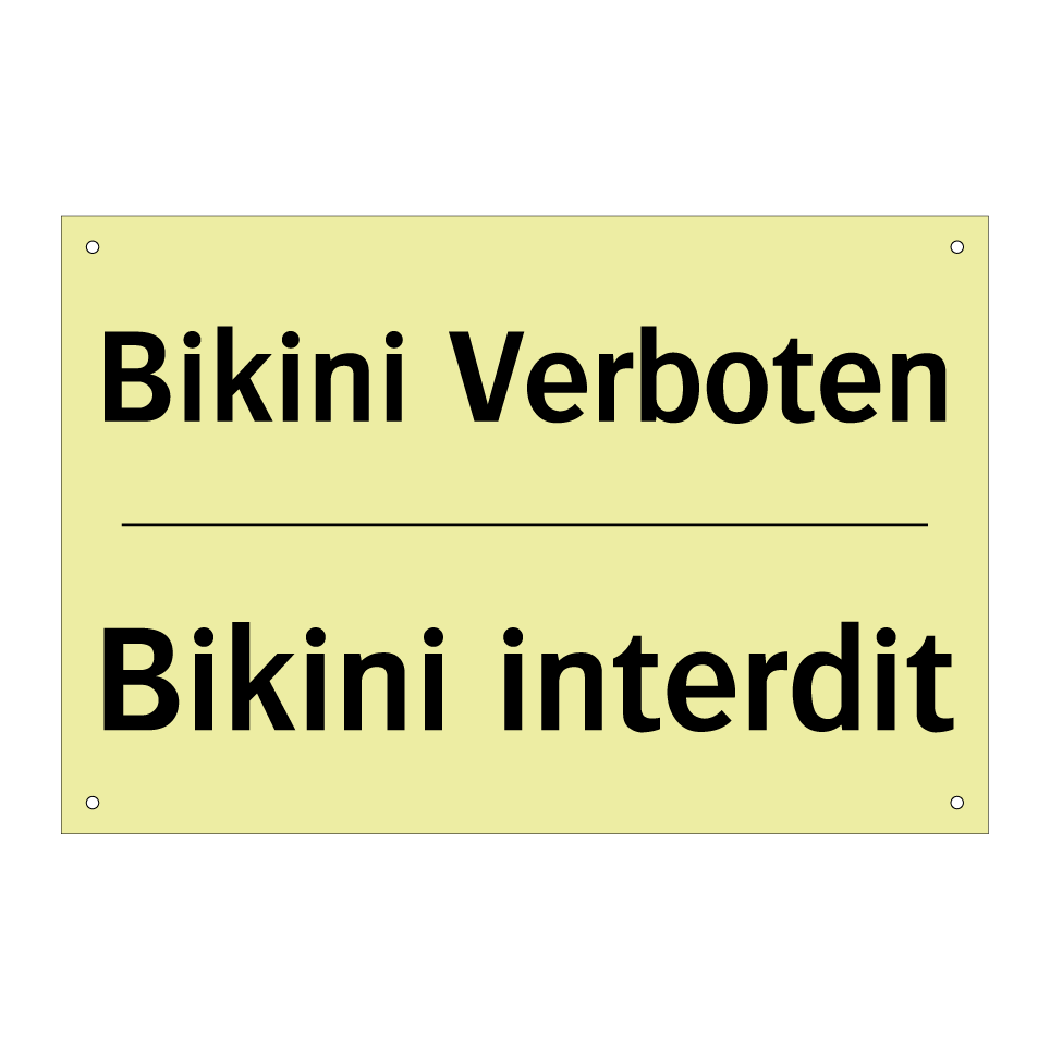 Bikini Verboten - Bikini interdit