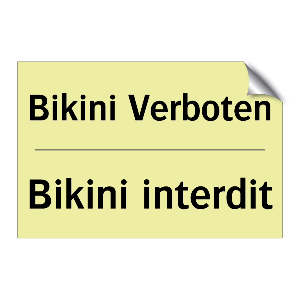 Bikini Verboten - Bikini interdit