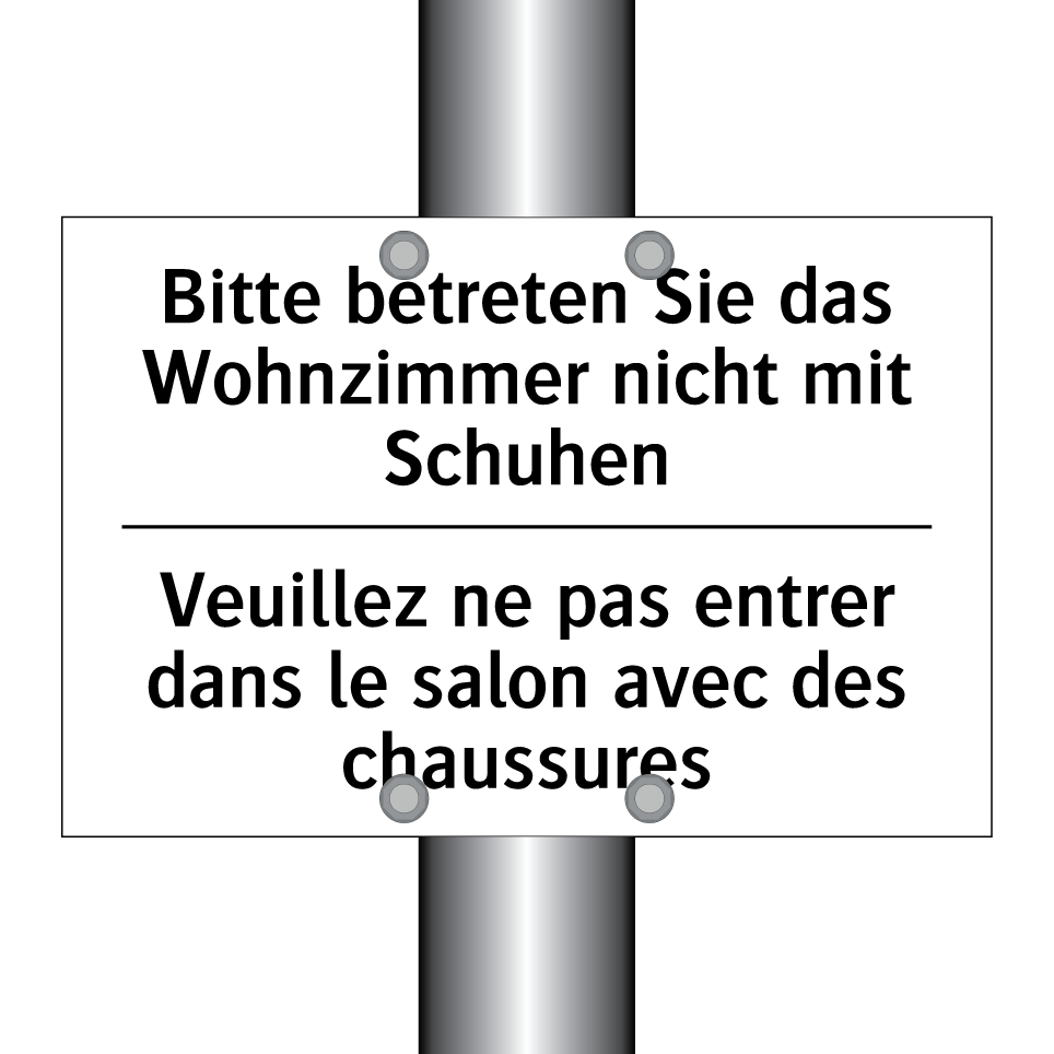 Bitte betreten Sie das Wohnzimmer /.../ - Veuillez ne pas entrer dans le /.../