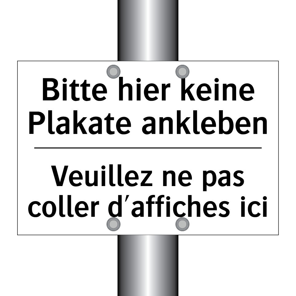 Bitte hier keine Plakate ankleben /.../ - Veuillez ne pas coller d'affiches /.../