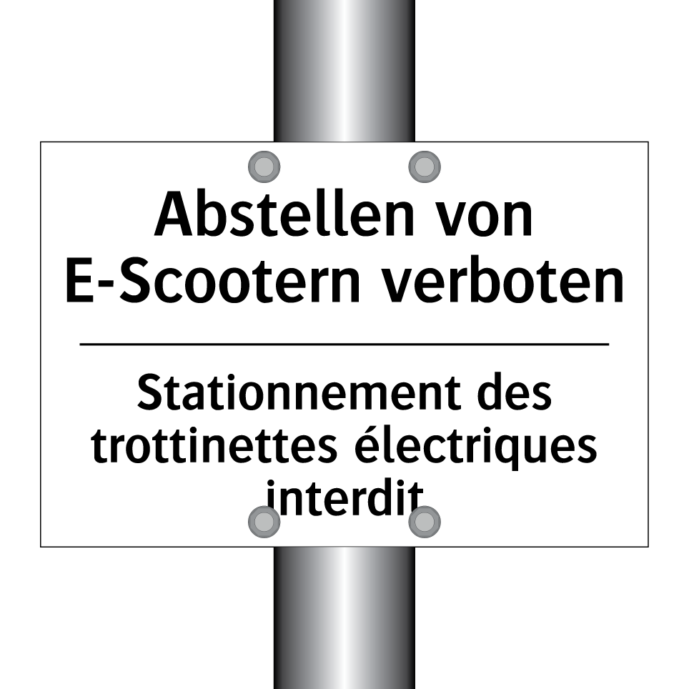Abstellen von E-Scootern verboten /.../ - Stationnement des trottinettes /.../