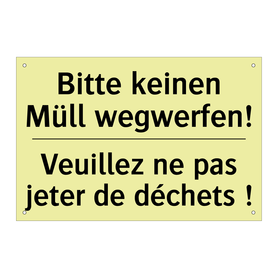 Bitte keinen Müll wegwerfen! - Veuillez ne pas jeter de déchets /.../