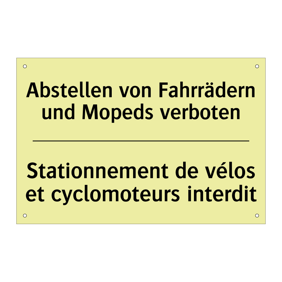 Abstellen von Fahrrädern und Mopeds /.../ - Stationnement de vélos et cyclomoteurs /.../