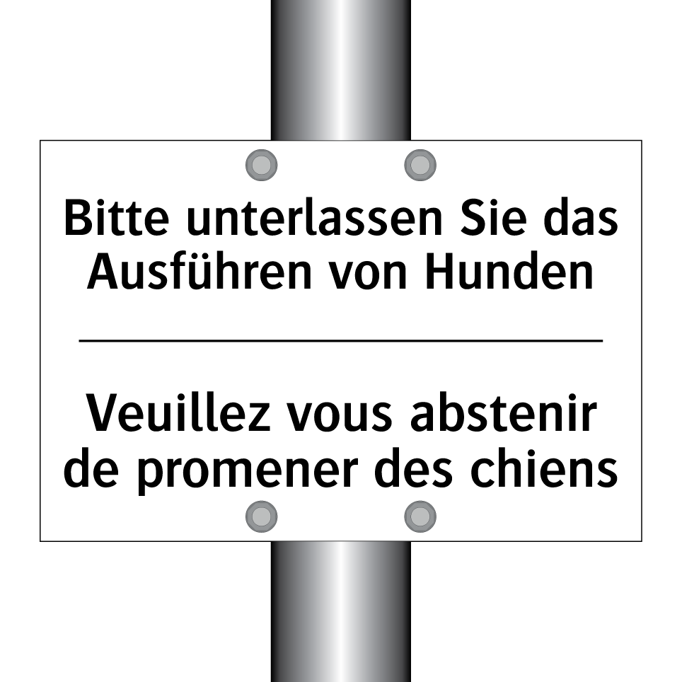 Bitte unterlassen Sie das Ausführen /.../ - Veuillez vous abstenir de promener /.../