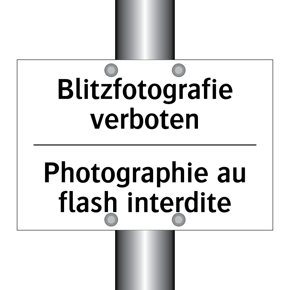 Blitzfotografie verboten - Photographie au flash interdite /.../