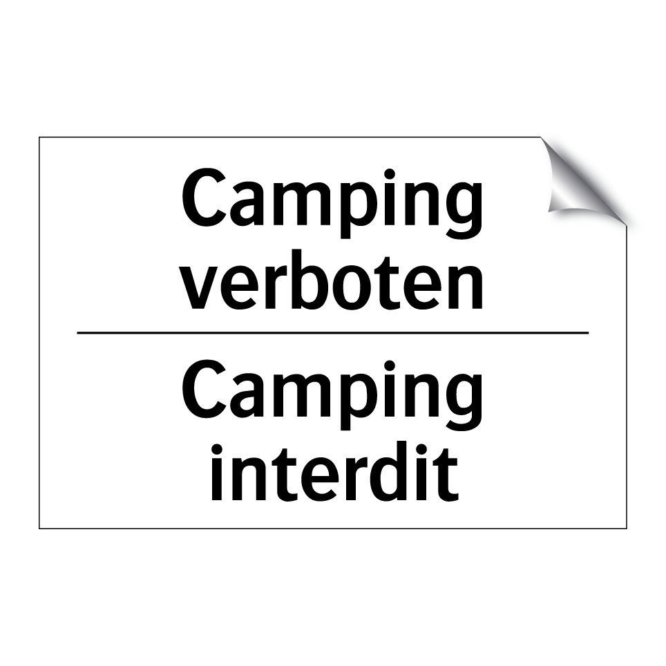 Camping verboten - Camping interdit
