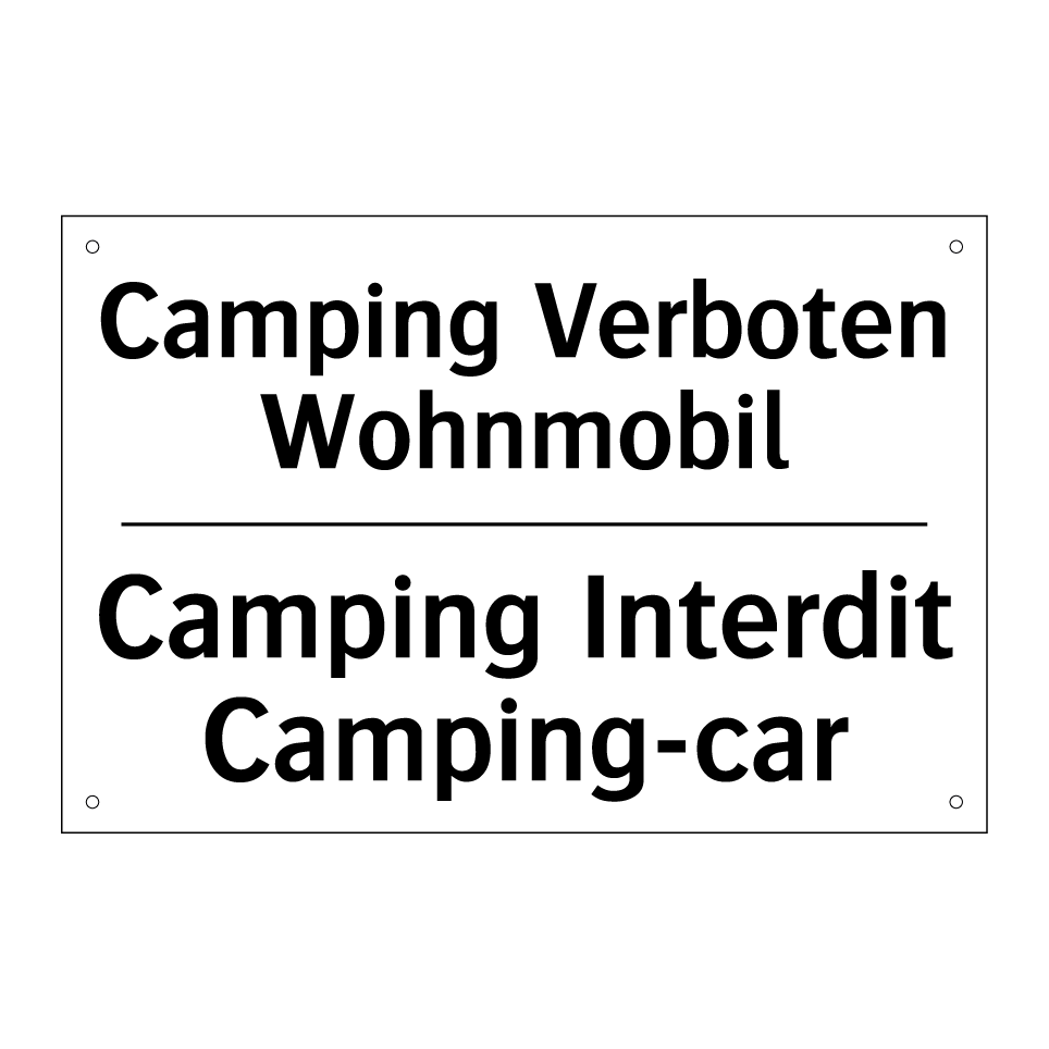 Camping Verboten Wohnmobil - Camping Interdit Camping-car