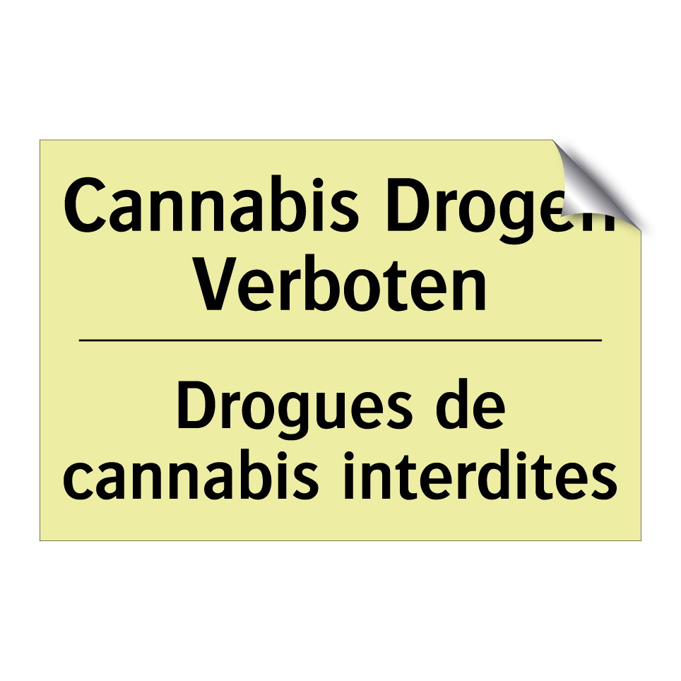 Cannabis Drogen Verboten - Drogues de cannabis interdites