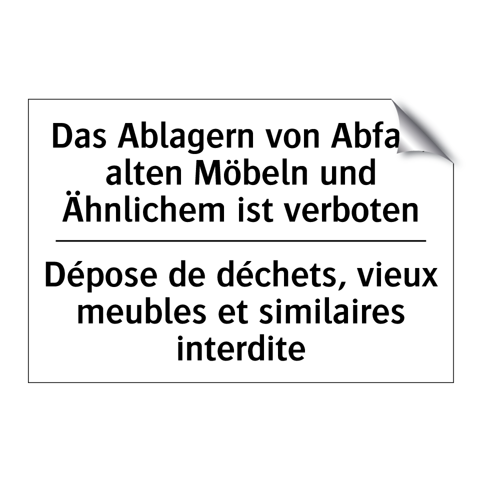 Das Ablagern von Abfall, alten /.../ - Dépose de déchets, vieux meubles /.../