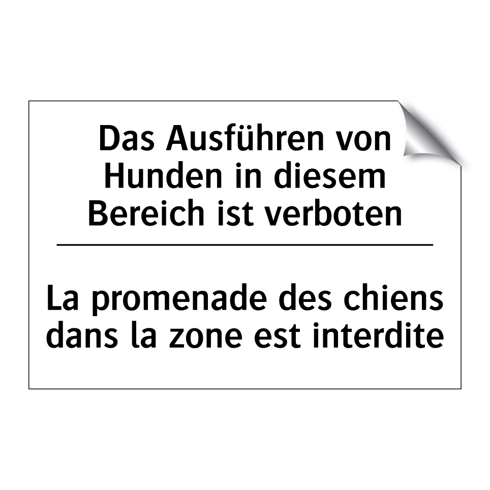Das Ausführen von Hunden in diesem /.../ - La promenade des chiens dans la /.../