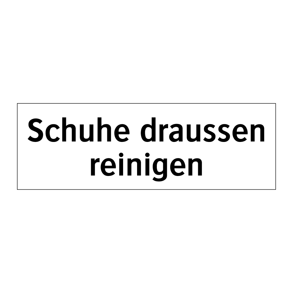 Schuhe draussen reinigen