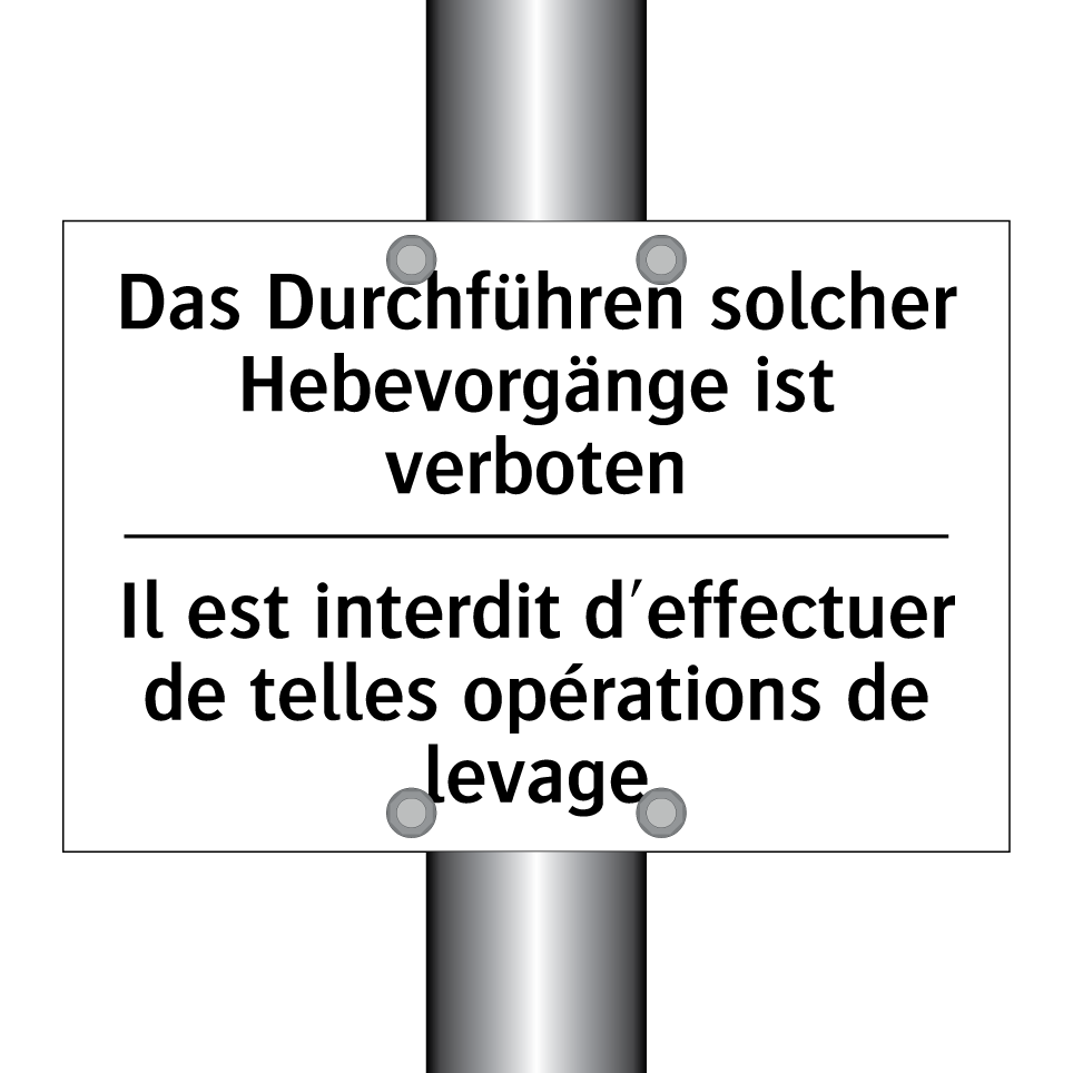 Das Durchführen solcher Hebevorgänge /.../ - Il est interdit d'effectuer de /.../