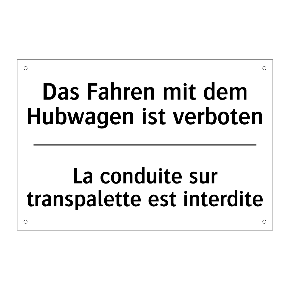 Das Fahren mit dem Hubwagen ist /.../ - La conduite sur transpalette est /.../