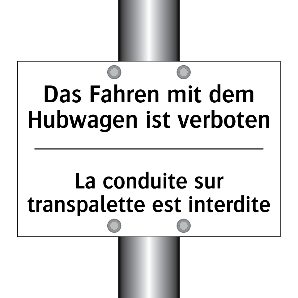 Das Fahren mit dem Hubwagen ist /.../ - La conduite sur transpalette est /.../