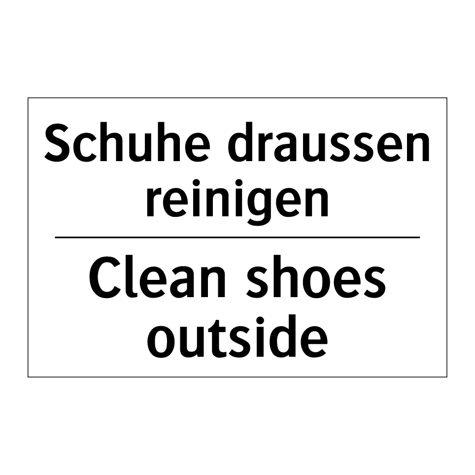 Schuhe draussen reinigen - Clean shoes outside