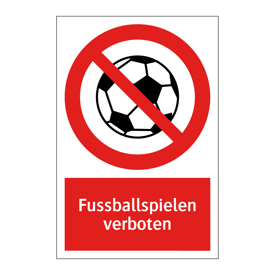 Fussballspielen verboten
