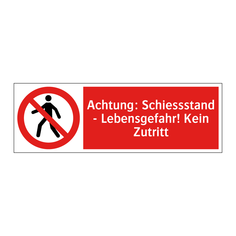 Achtung: Ladezone. Kein Zugang für Fussgänger