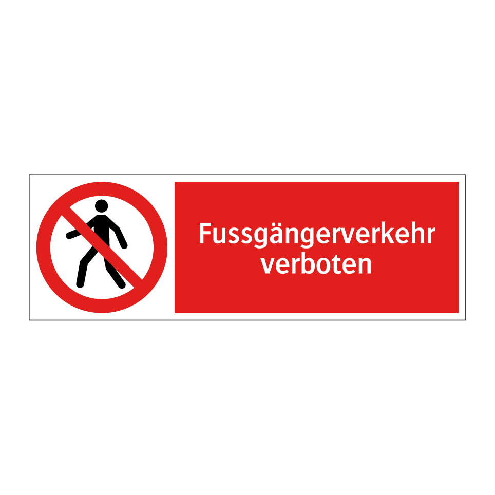 Fussgängern verboten