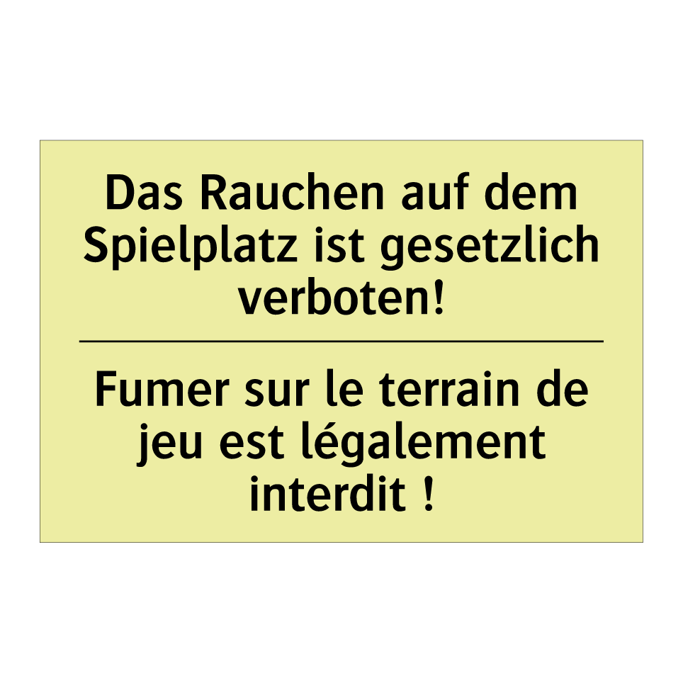 Das Rauchen auf dem Spielplatz /.../ - Fumer sur le terrain de jeu est /.../