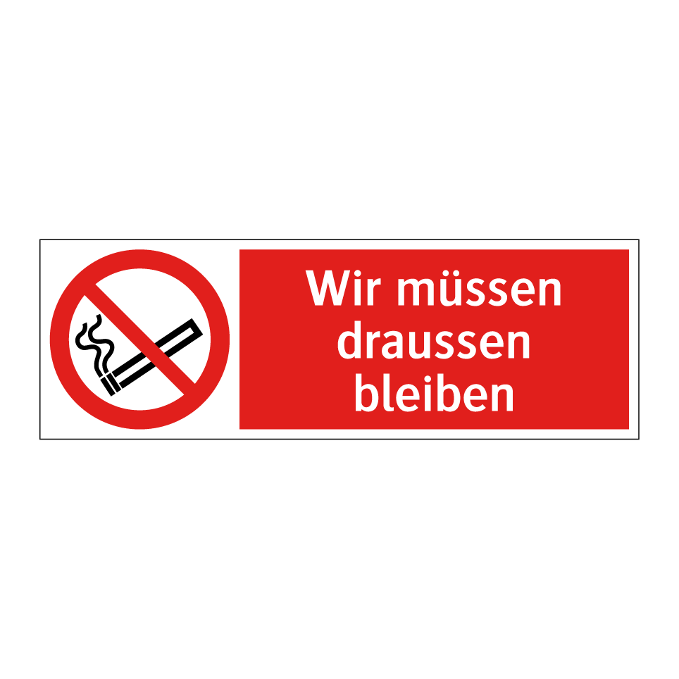 Warnung: Rauchen ist nur in den ausgewiesenen Raucherbereichen gemäss ArbStättV 2004 § 5 Nichtraucherschutz erlaubt