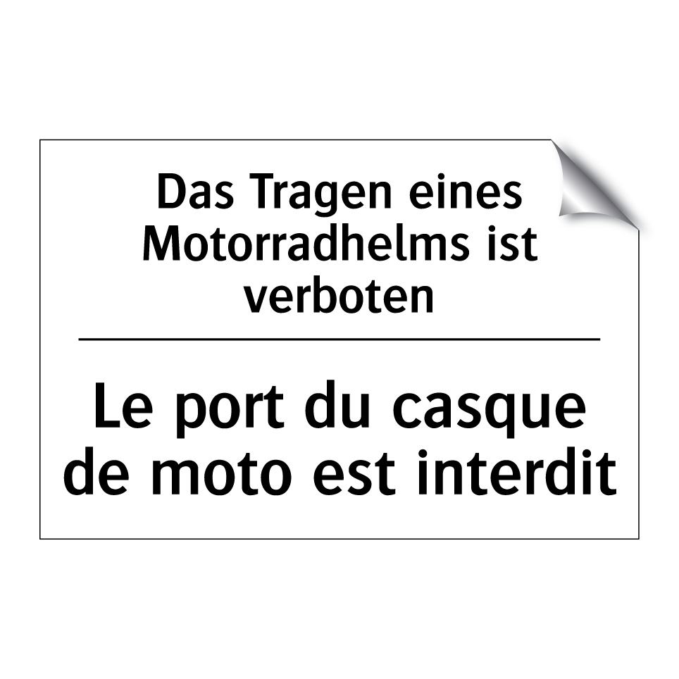 Das Tragen eines Motorradhelms /.../ - Le port du casque de moto est /.../