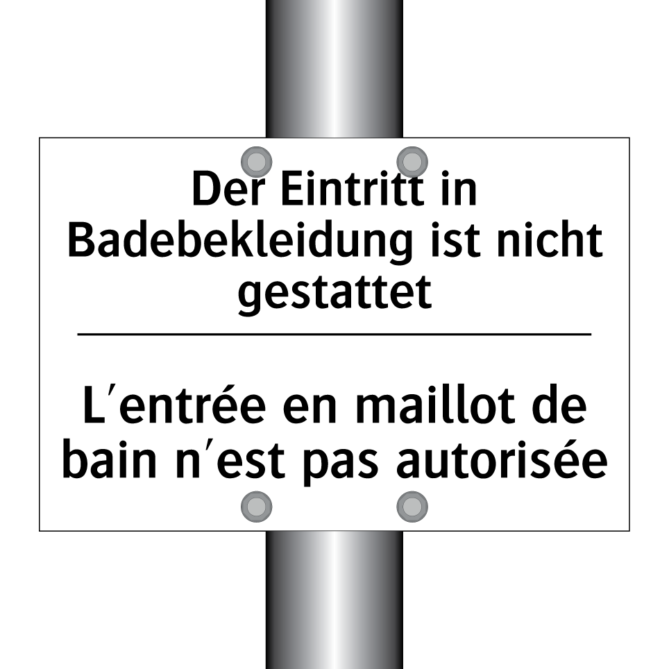 Der Eintritt in Badebekleidung /.../ - L'entrée en maillot de bain n'est /.../
