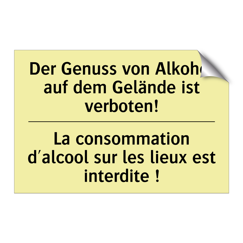 Der Genuss von Alkohol auf dem /.../ - La consommation d'alcool sur les /.../