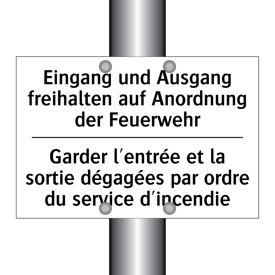 Eingang und Ausgang freihalten /.../ - Garder l'entrée et la sortie dégagées /.../