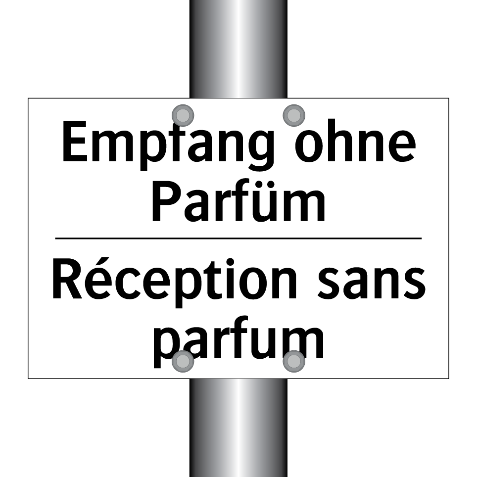 Empfang ohne Parfüm - Réception sans parfum