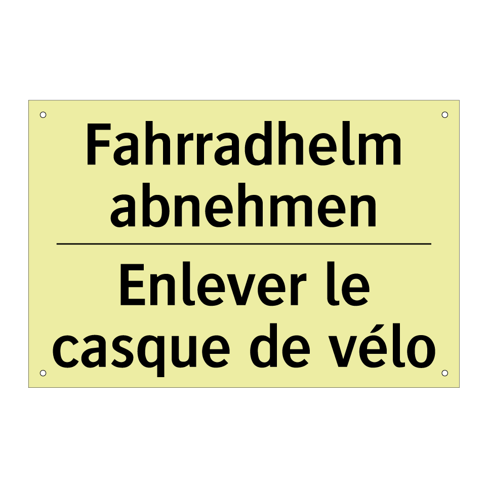 Fahrradhelm abnehmen - Enlever le casque de vélo