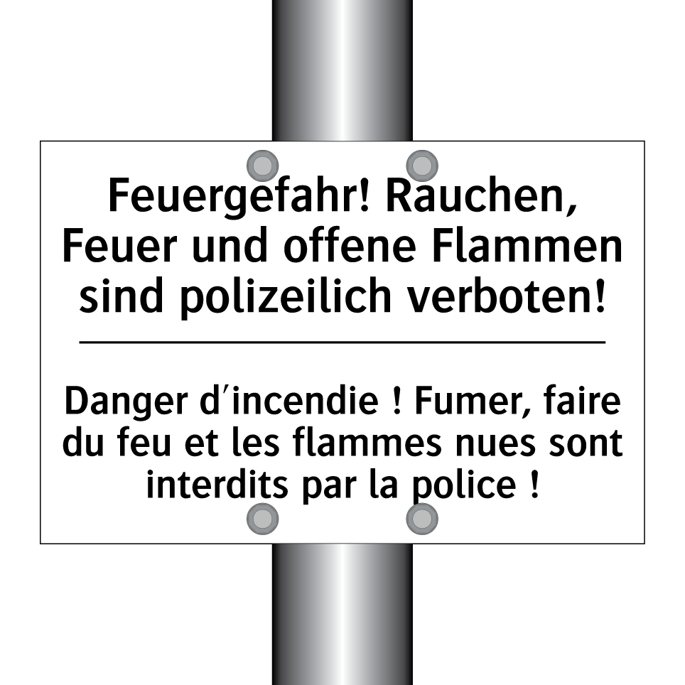 Feuergefahr! Rauchen, Feuer und /.../ - Danger d'incendie ! Fumer, faire /.../